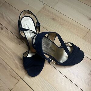 Stuart Weitzman Navy Sandals